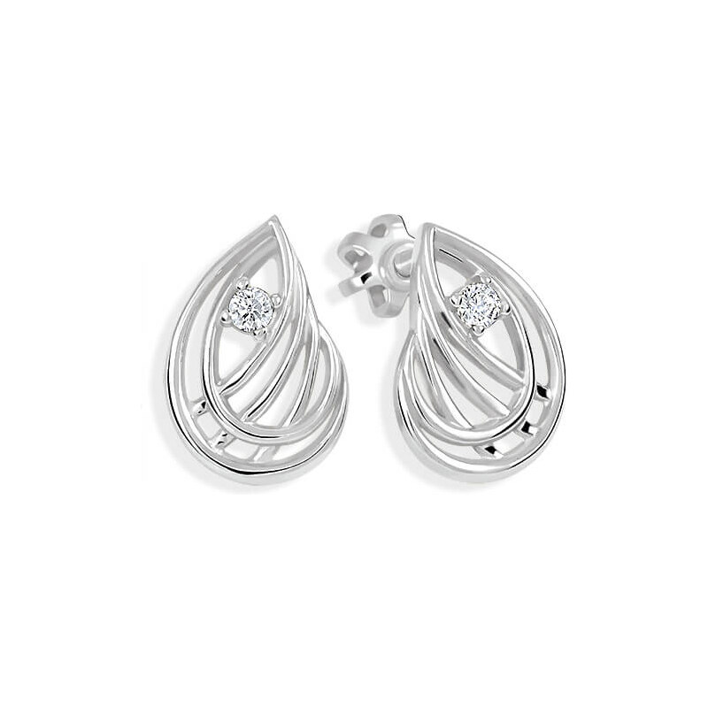 Soliter Pôvabné strieborné náušnice so zirkónmi 436 001 00543 04 66584954