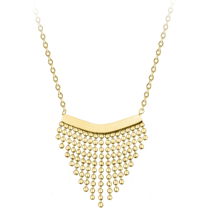 Troli Moderné oceľový náhrdelník s ozdobou Chains Gold 66579872