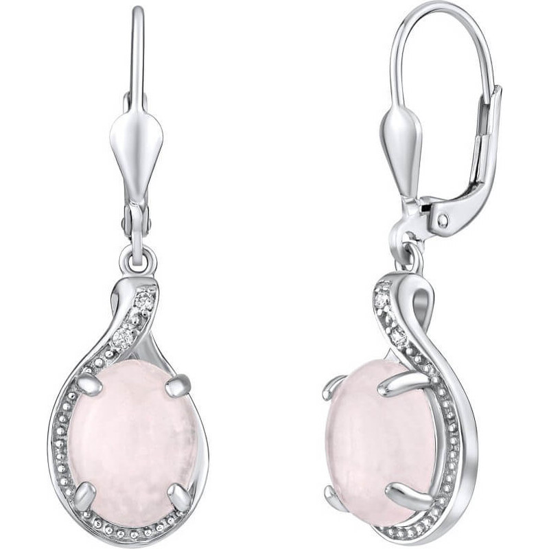 Silvego Strieborné náušnice s prírodným ruženínom JST14811PRU 66585262