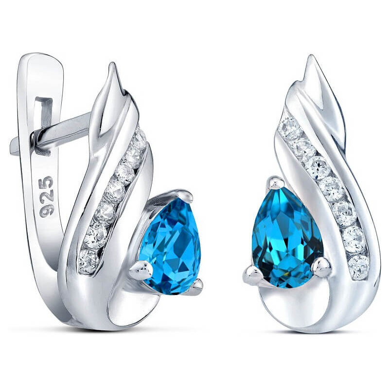 Silvego Strieborné náušnice so syntetickým topazom CORNELIA QRE04TE 66581569