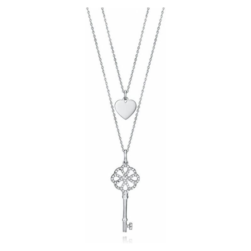 Viceroy Dvojitý oceľový náhrdelník s príveskami Fashion 15063C01010 66584489