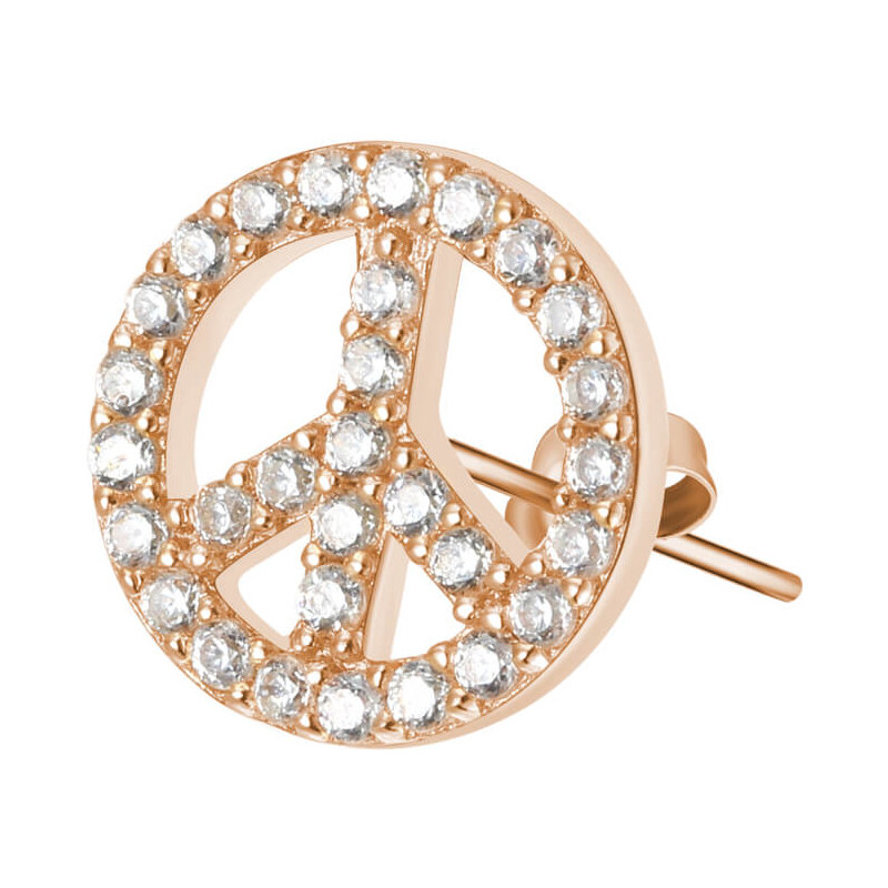 Rosato Bronzová single náušnica so zirkónmi Peace Storie RZO024 66585191