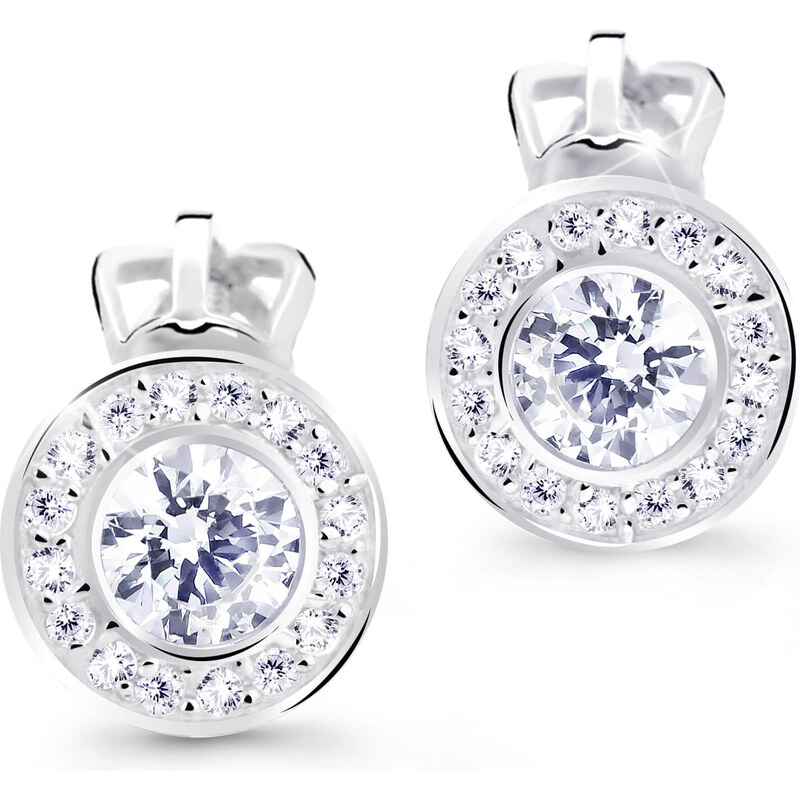 Cutie Jewellery Nežné náušnice kôstky s trblietavými zirkónmi Z8028-30 66594380