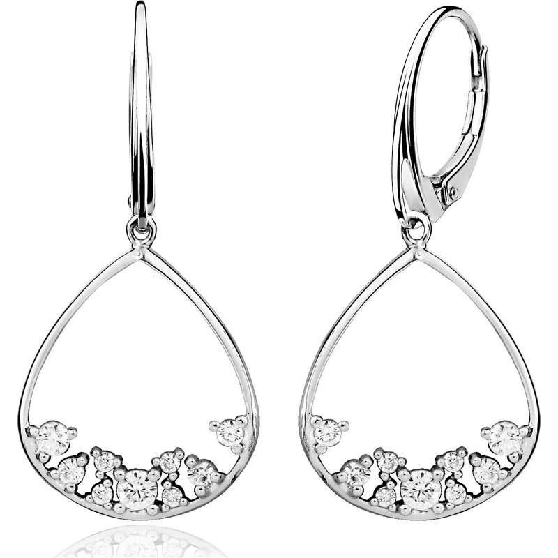 MOISS Úchvatné strieborné náušnice so zirkónmi E0001316 66586650