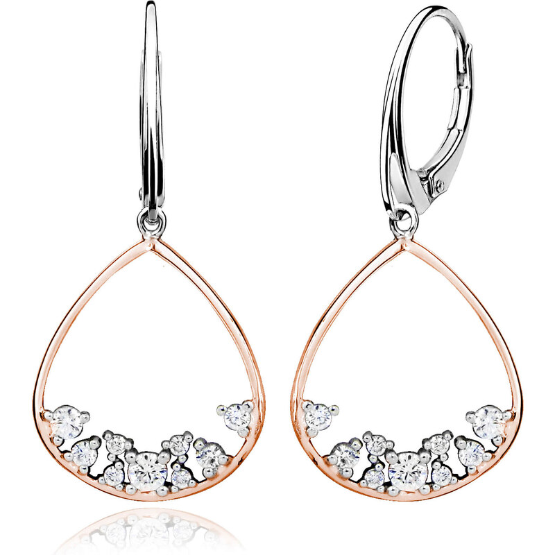 MOISS Úchvatné bicolor náušnice so zirkónmi E0001317 66584786