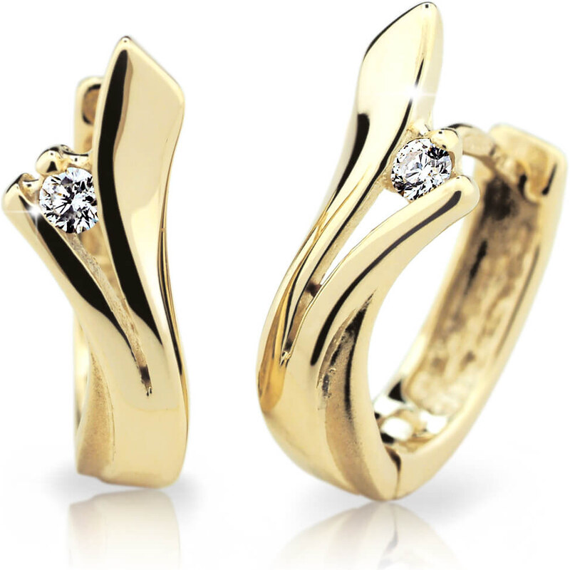 Cutie Diamonds Luxusné kruhové náušnice zo žltého zlata s briliantmi 66582777