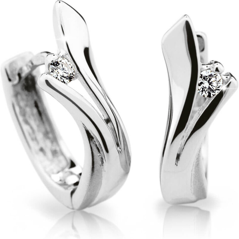 Cutie Diamonds Luxusné kruhové náušnice z bieleho zlata s briliantmi 66591794