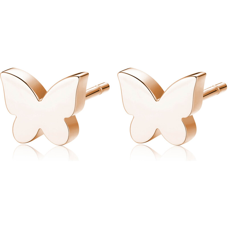 SAgapõ Krásne bronzové náušnice motýle CLICK SCK157 66580294