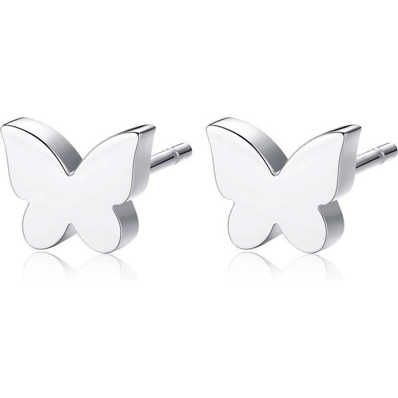 SAgapõ Krásne oceľové náušnice motýle CLICK SCK156 66580258
