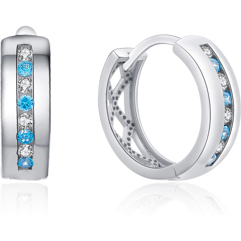 MOISS Strieborné kruhy s farebnými zirkónmi E0000412 67531894