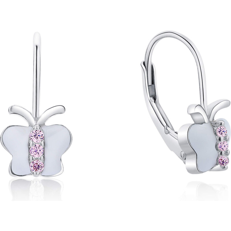 MOISS Hravé strieborné náušnice Motýliky E0000669 66591546