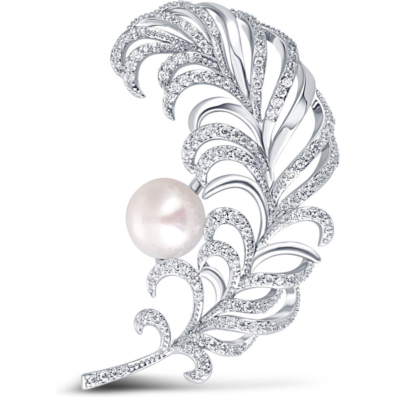 JwL Luxury Pearls Prekrásna perlová brošňa Peříčko JL0699 66582774