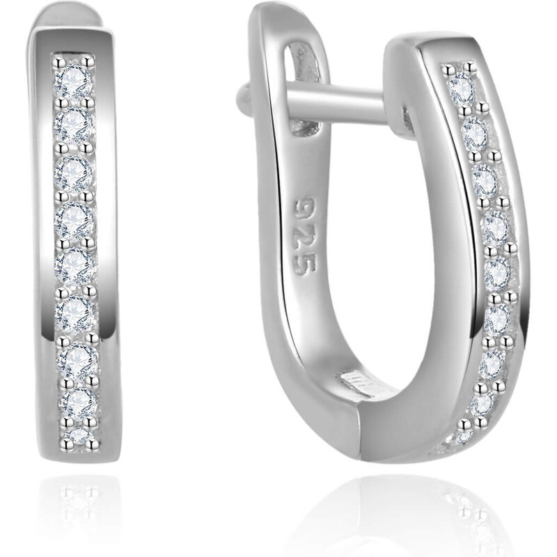 Beneto Elegantné kruhové náušnice zo striebra AGUC2612 66586558