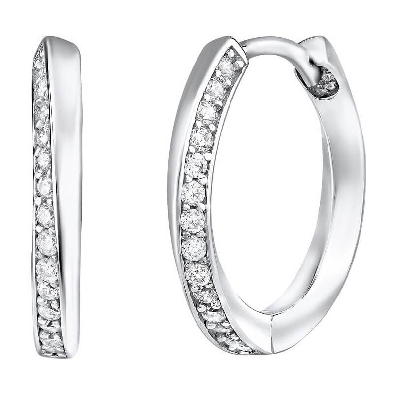 Silvego Očarujúce kruhové náušnice so zirkónmi Eleanor QRE148 66584732