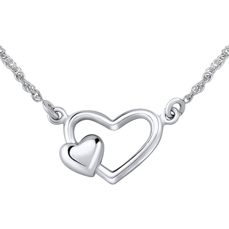 Silvego Romantický strieborný náhrdelník so srdiečkami ZTJ71251 66579234