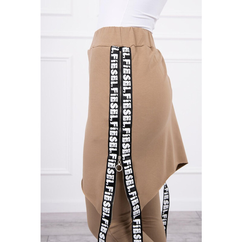 MladaModa Nohavice à la overal s ramienkom s nápisom Selfie farba 25085593