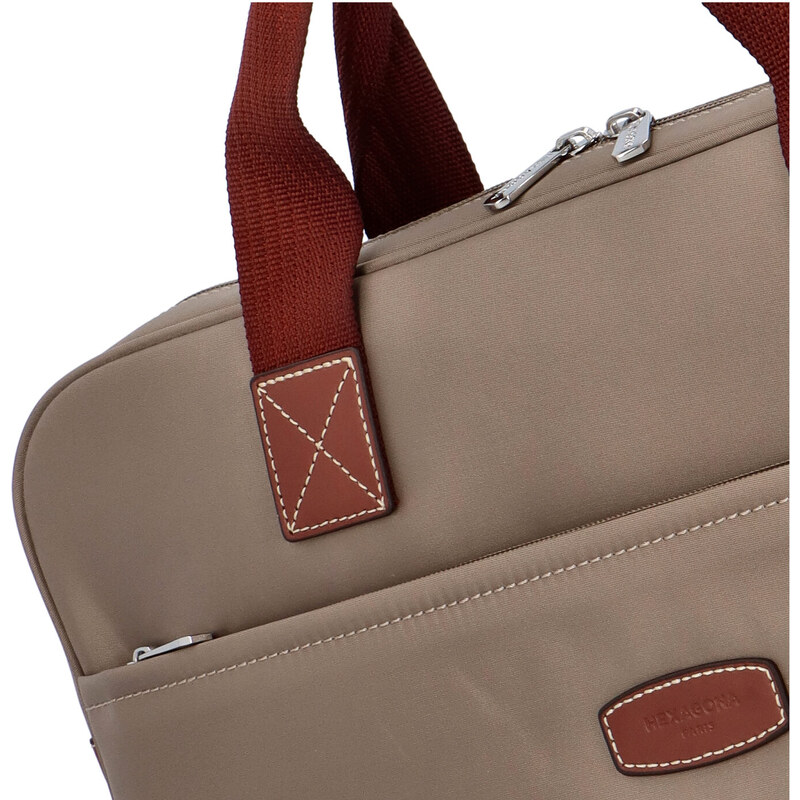 Luxusná taška na notebook svetlá taupe - Hexagona 171176 taupe