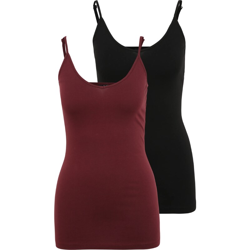 Vero Moda Tall Top Maxi čerešňová / čierna 61561279