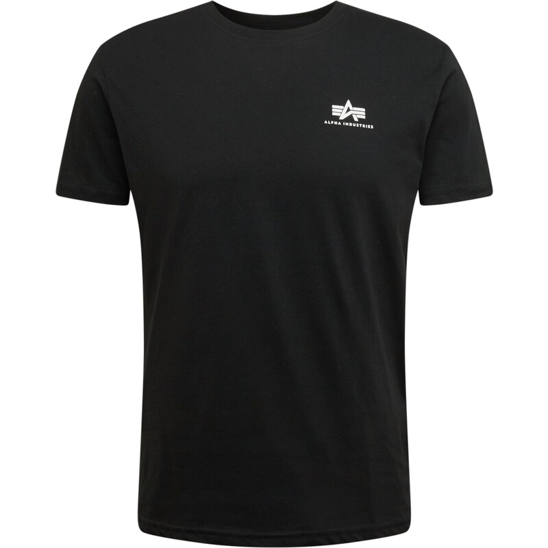 ALPHA INDUSTRIES Tričko čierna / biela 22308469