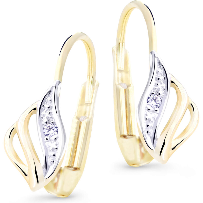 Cutie Jewellery Luxusné zlaté náušnice s trblietavými zirkónmi Z8024 66579164