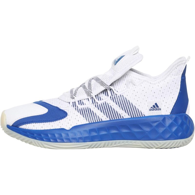 adidas Mens Pro Boost Low Basketball Shoes Footwear White/Royal Blue/Core White