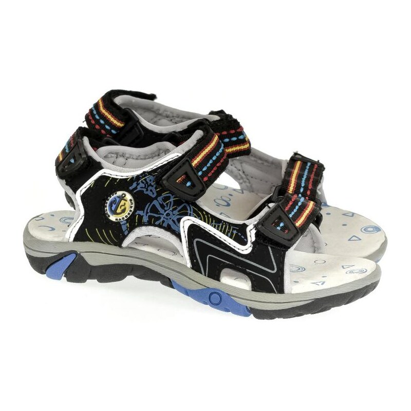 SUPER GEAR Detské čierne sandále JANÍK 25235161