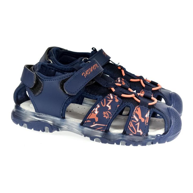 Detské blikajúce modré sandále CSCK.S JONES 25278152