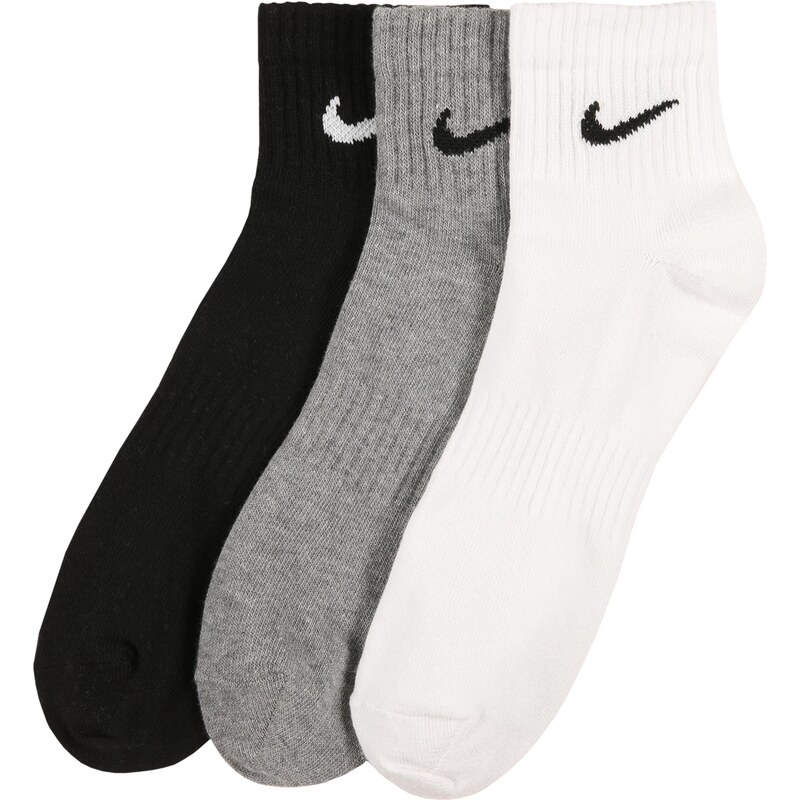 NIKE Športové ponožky Everyday sivá melírovaná / čierna / biela 54226107