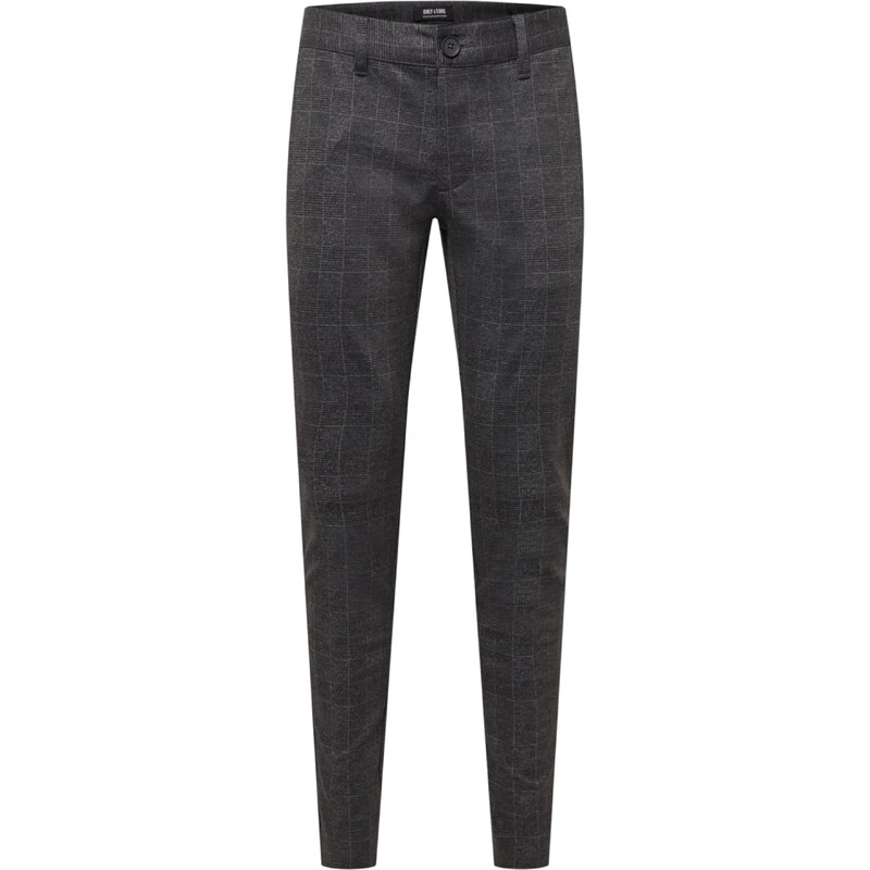 Only & Sons Chino nohavice Mark sivá / čierna melírovaná 25360781