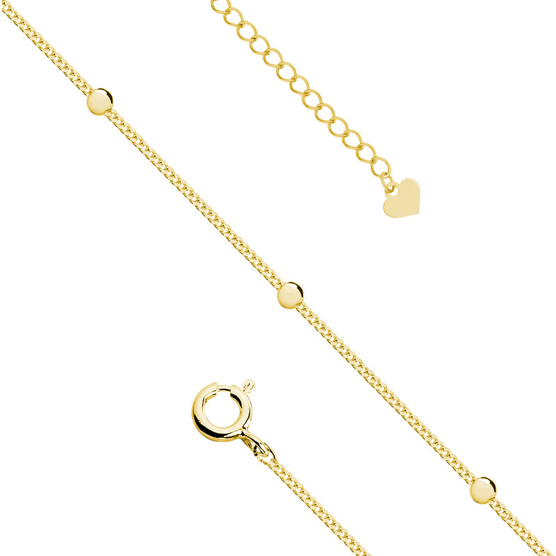 Olivie Strieborná retiazka na nohu MARRY GOLD 5287 25806509