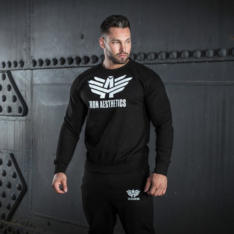 Mikina bez kapucne Iron Aesthetics, čierna 26163770