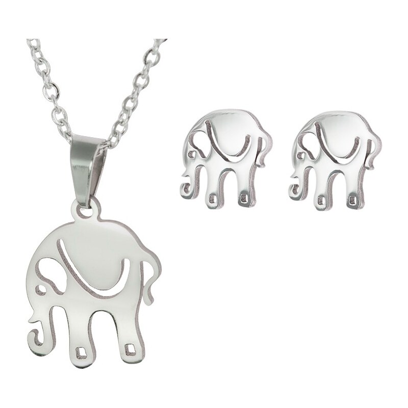 Lindas Jewelry Sada šperkov Slon Šťastie chirurgická oceľ IS072 62245607