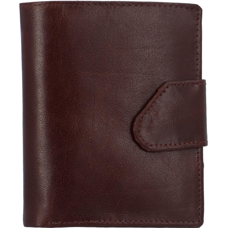Pánska lesklá kožená peňaženka hnedá - Tomas 75VO hnedá 25388243