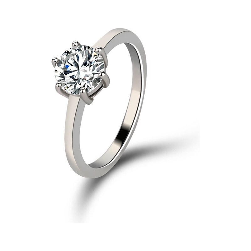 Royal Fashion strieborný rhodiovaný prsteň Elegance 41358706