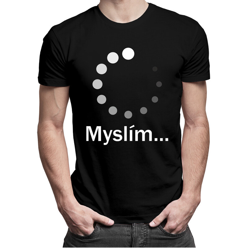 E-shop Garibald Myslím - Pánske tričko s potlačou