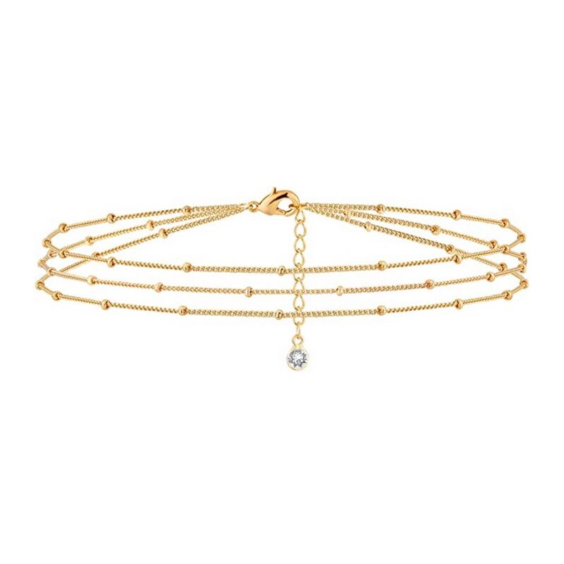 SWAROVSKI Elements Swarovski e. trojradový choker náhrdelník Six 25473439