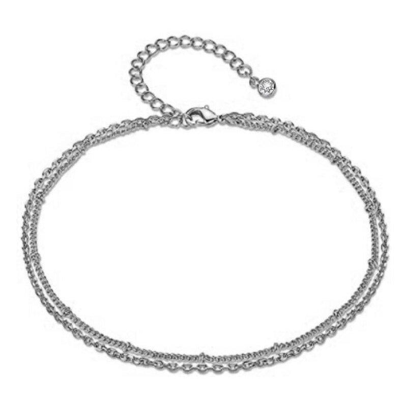 SWAROVSKI Elements Swarovski e. dvojitá retiazka na členok Long Beach 26542035