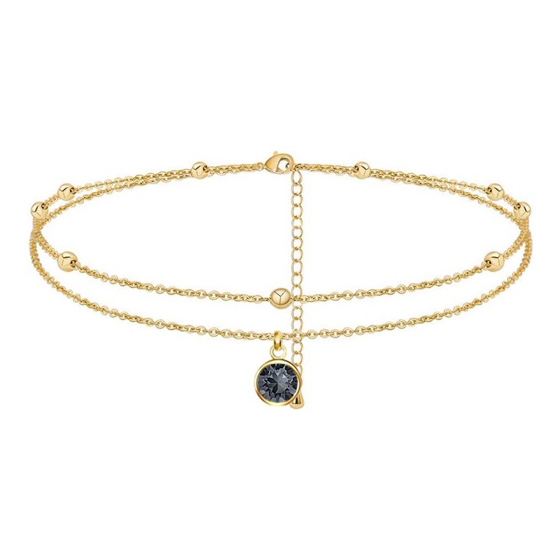 SWAROVSKI Elements Swarovski e. dámska zlatá retiazka na nohu Desert 25473445