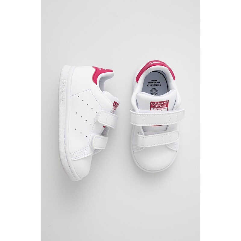 Detské topánky adidas Originals Stan Smith CF I FX7538 biela farba