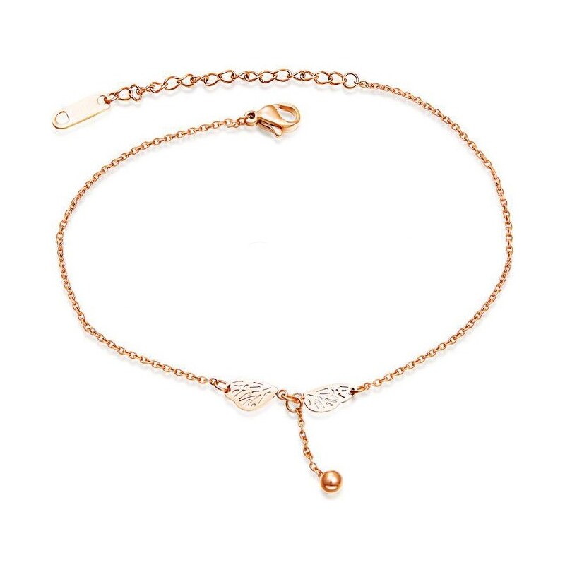 Šperky4U Pozlátená oceľová retiazka na nohu RN1127-RD 25485339