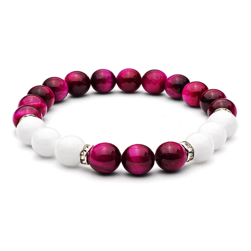 BudNej Minerálny náramok NELLA z tigrieho oka a tridacny MN1042 35941933