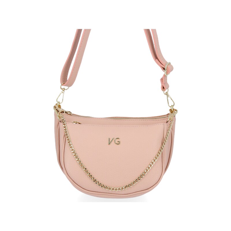 Kožené kabelka listonoška Vittoria Gotti púdrová ružová B26 27614746