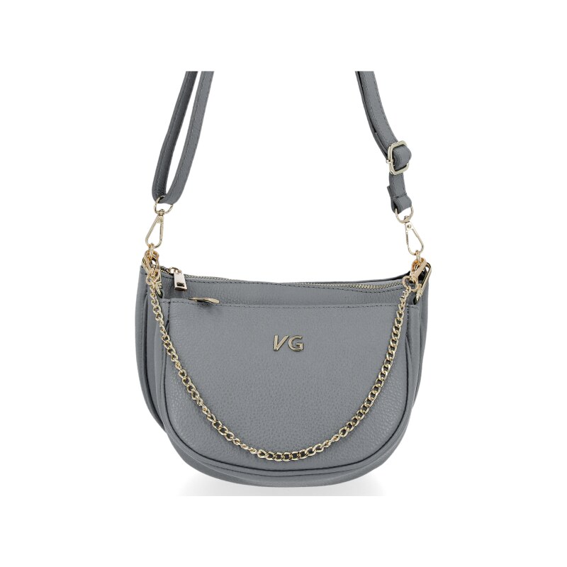 Kožené kabelka listonoška Vittoria Gotti šedá B26 27614740