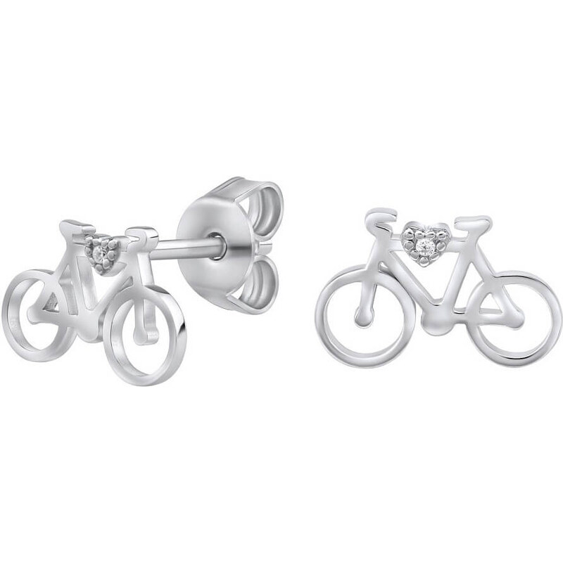 Silvego Strieborné náušnice cyklistické koleso MW14247 66580919