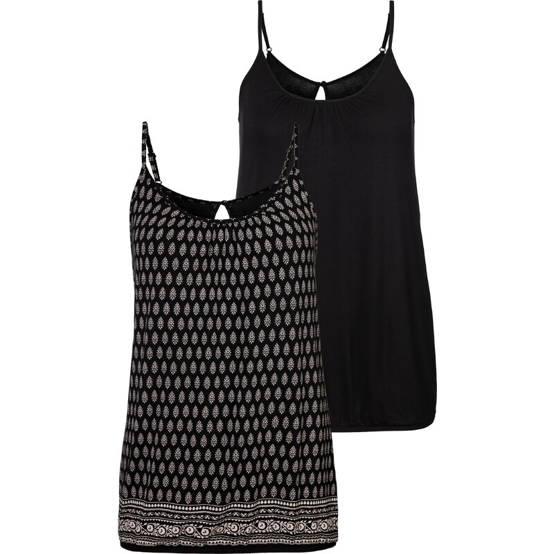 LASCANA Top čierna / biela 55300614