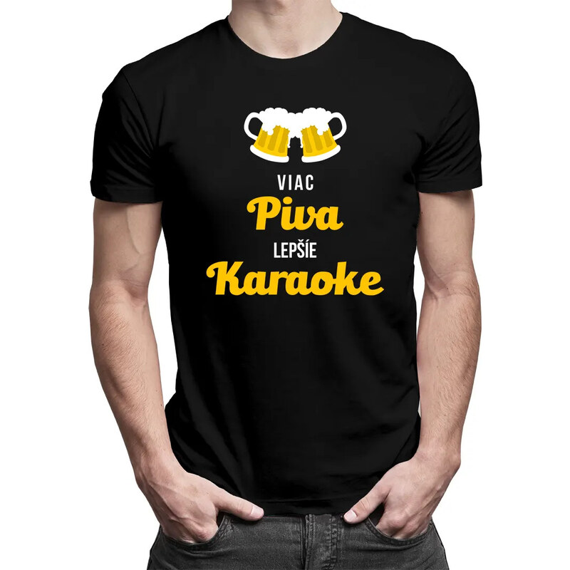 E-shop Garibald Viac piva, lepšie karaoke - pánske tričko s potlačou
