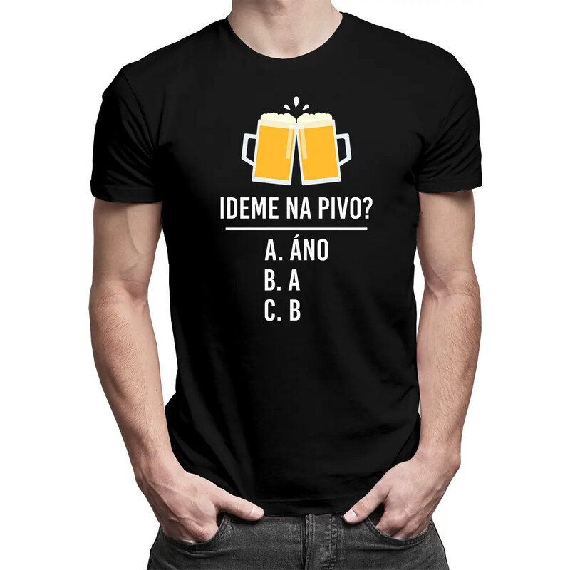 E-shop Garibald Ideme na pivo? - pánske tričko s potlačou