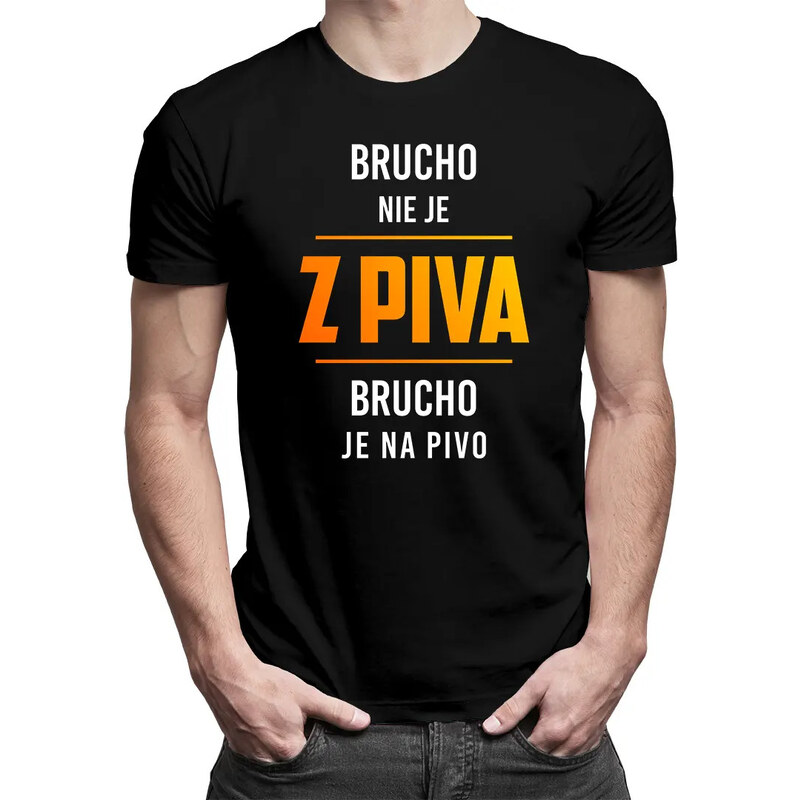 E-shop Garibald Brucho nie je z piva, brucho je na pivo - pánske tričko