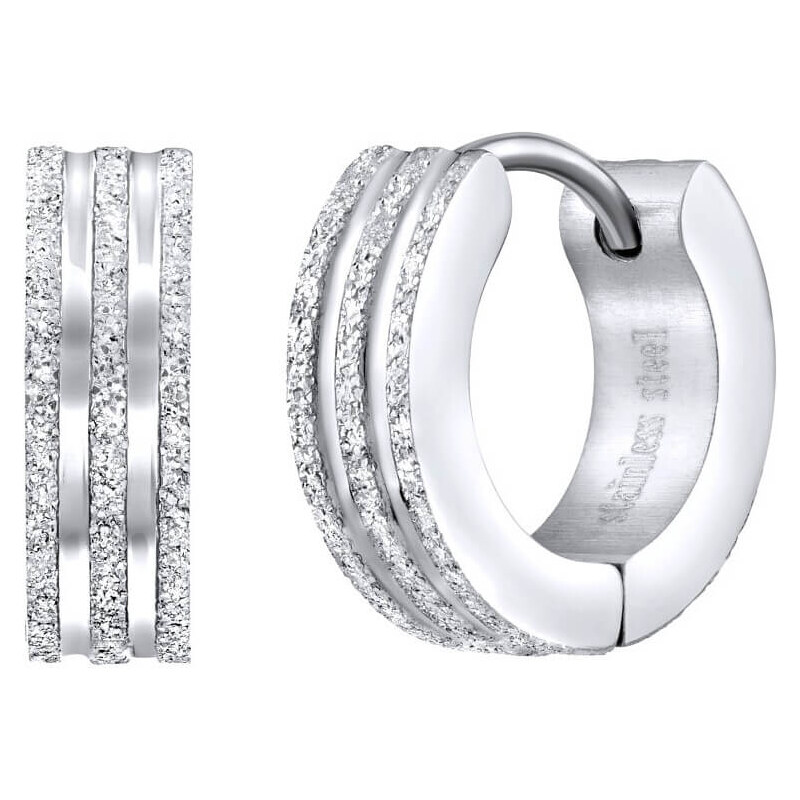 Silvego Originálne oceľové náušnice kruhy KMM89672 66586440