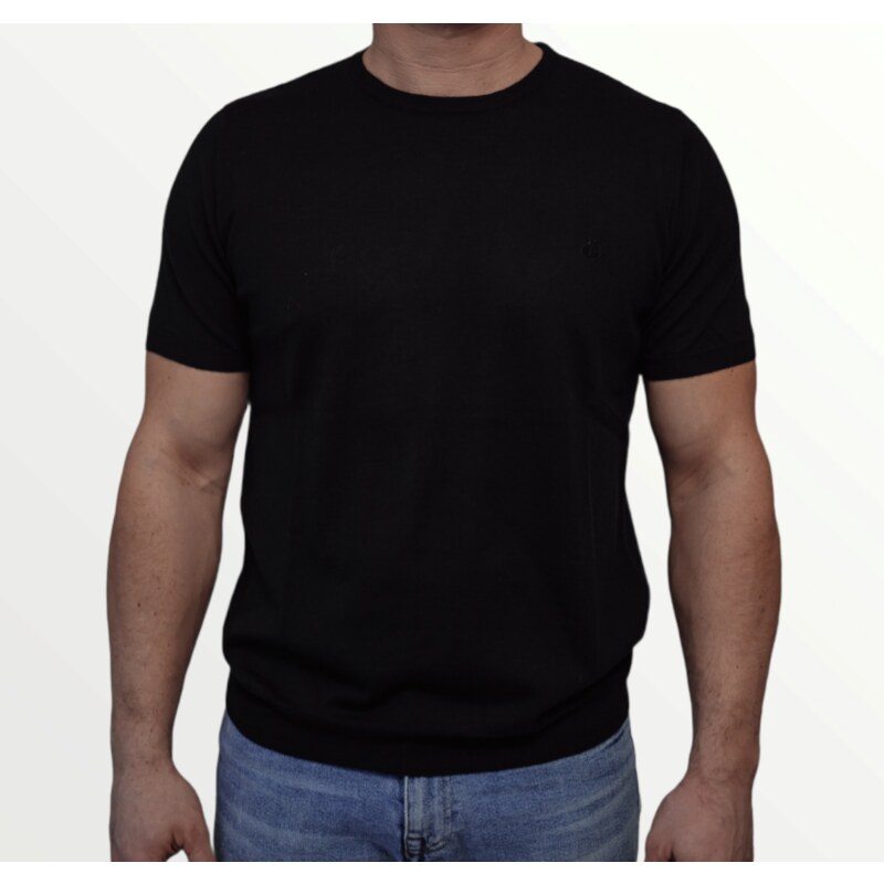 SHPERKA Kašmírové pletené tričko čierne